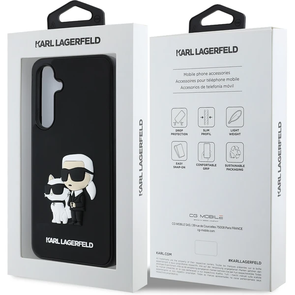 Karl Lagerfeld 3D Rubber Karl and Choupette kryt Samsung Galaxy S24 FE čierny - Puzdra - Obrázok 20ea2659fd9947bdbb8a20005ee7980f
