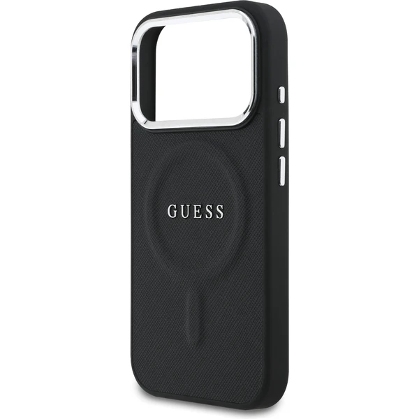 Guess PU Saffiano MagSafe kryt iPhone 17 Pro čierny - Puzdra - Obrázok 2120545a542941a8a36724814bef3b83