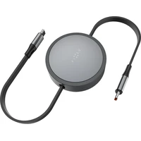 FIXED Retractable Cable navíjací kábel s USB-C/USB-C, 1m, PD 100W, 480Mbps sivý - Káble a redukcie