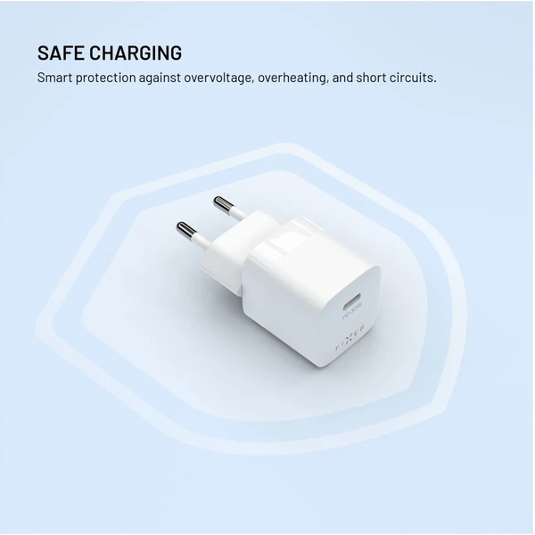 FIXED Mini GaN nabíjačka s USB-C a PD, 30W, biela - Nabíjačky - Obrázok 213e06bf5c4644f790e721d65d97e463
