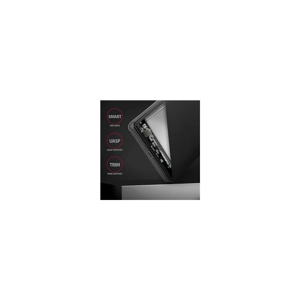 AXAGON externý box pre 2,5 SSD/HDD - USB-C 3.2 Gen 1 čierny - Externé boxy - Obrázok 2160700301
