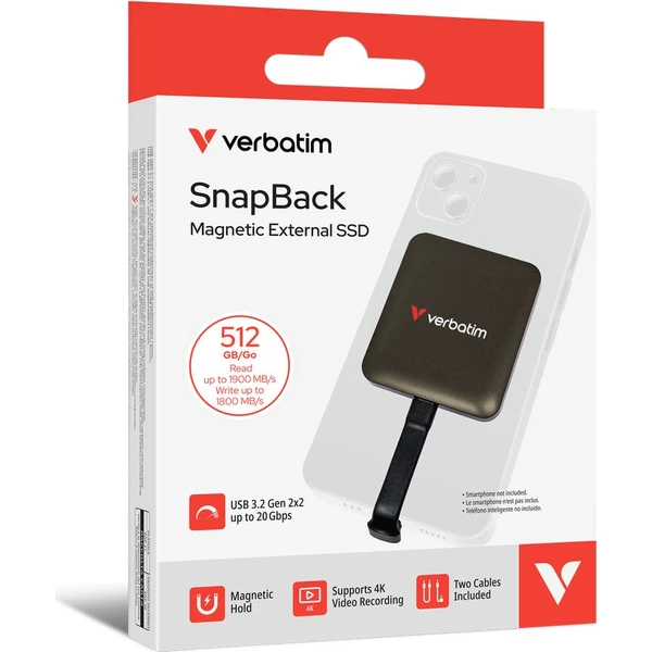 Verbatim SnapBack SSD 512GB USB-C hnedá - SSD - Obrázok 216S000K01