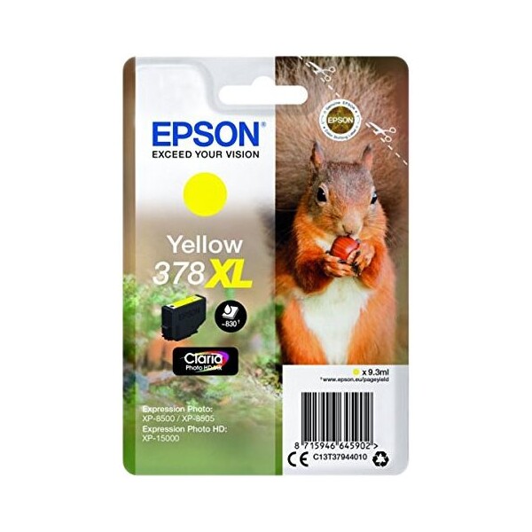 Epson 378XL Squirrel Claria Photo HD žltý