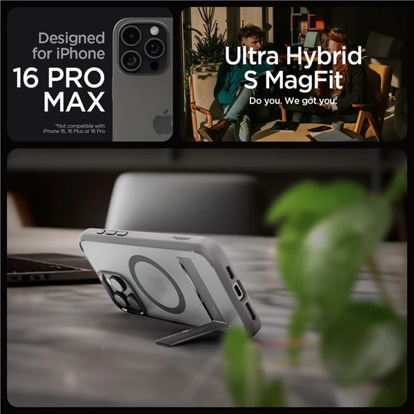 Spigen Ultra Hybrid S MagSafe krytiPhone 16 Pro Max frost gray - Puzdra - Obrázok 2178b48e797d44a1837279c36a4c04f6