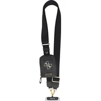 Guess Crossbody Popruh PU 4G Metal Logo + Peňaženka čierna - Popruhy a crossbody