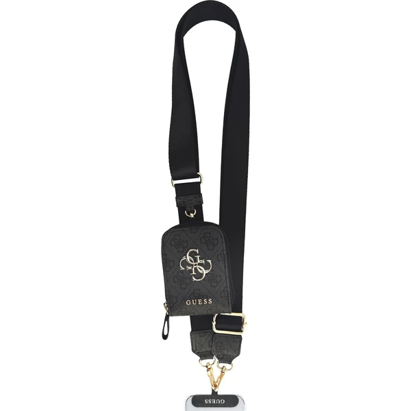 Guess Crossbody Popruh PU 4G Metal Logo + Peňaženka čierna - Popruhy a crossbody - Hlavný obrázok