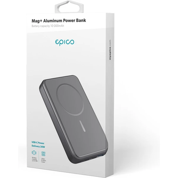 Epico Mag+ Aluminium powerbanka 10 000mAh vesmírne šedá - Powerbanky - Obrázok 21H3000J01