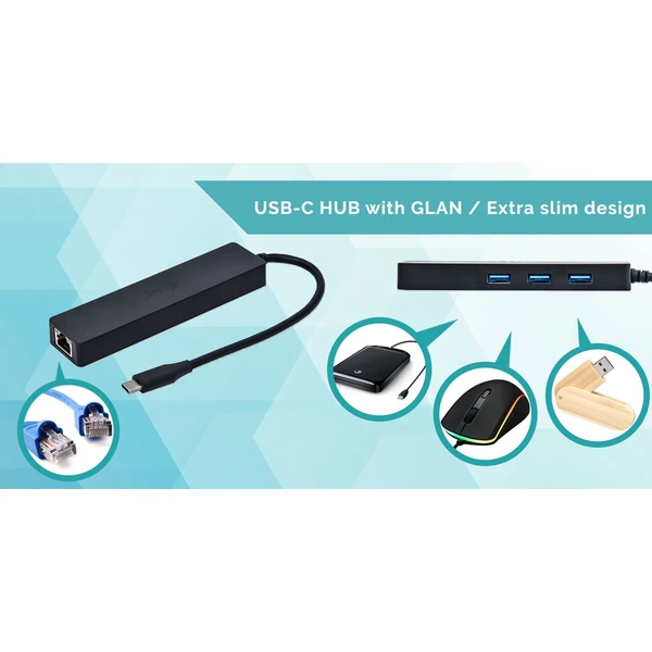 i-tec USB 3.1 Type C SLIM HUB  - USB huby - Obrázok 21HA000501