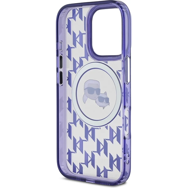 Karl Lagerfeld IML Monogram K&CH Heads MagSafe kryt pre iPhone 16 Pre Max fialový - Puzdra - Obrázok 21a398bdb2b746ed9399b93ad2686775