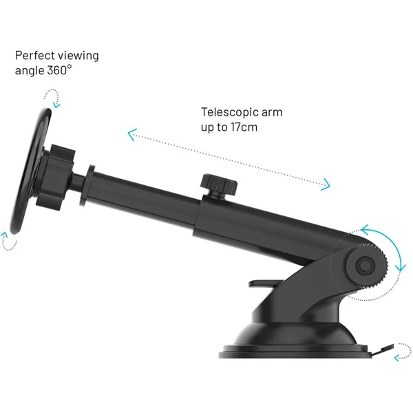Magnetický kovový držiak FIXED MagMount XL s prísavkou na sklo alebo palubnú dosku s podporou MagSaf - Držiaky - Obrázok 21c266452ada481d9b8d79555806d9f3