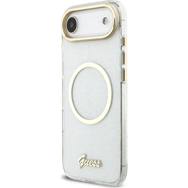Guess IML Glitter Script Strap MagSafe kryt iPhone Air priehľadný - Puzdra - Obrázok 21d515253c12448ba3a8e264c07c165e