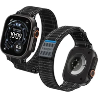 Spigen Fabric Band remienok (suchý zips) Apple Watch 49/46/45/44mm čierny - Remienky