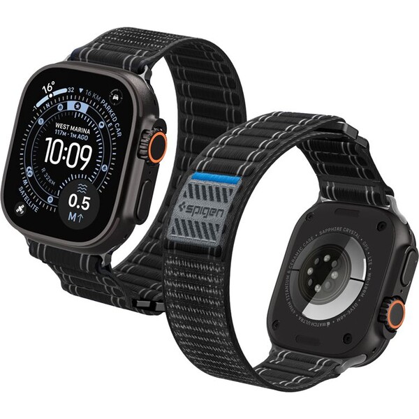 E-shop Spigen Fabric Band remienok (suchý zips) Apple Watch 49/46/45/44mm čierny