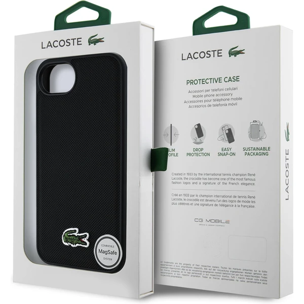 Lacoste Iconic Petit Pique Woven Logo MagSafe kryt iPhone 17e/16e čierny - Puzdra - Obrázok 21fae6eb81e747dab1acf0a4981de141