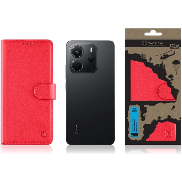 Tactical Field Notes púzdro Xiaomi Redmi Note 14 4G červené - Puzdra - Obrázok 224710825b7940c08f031e6c510f372a