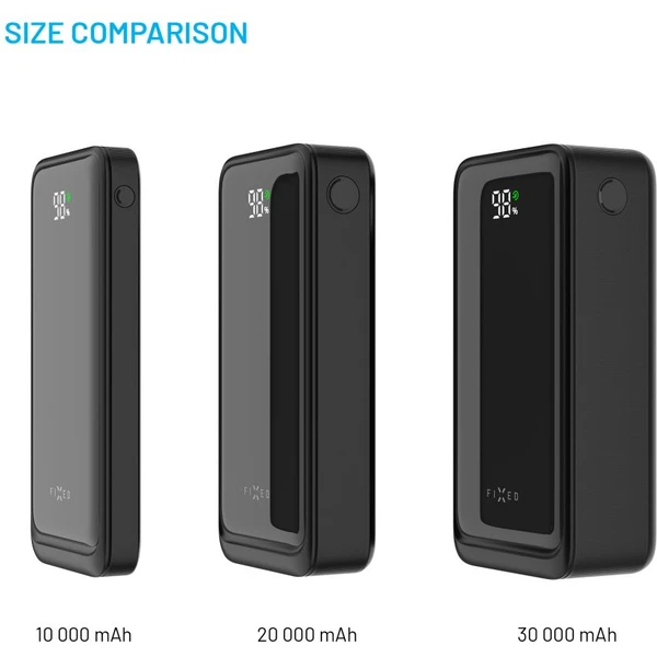 FIXED Zen2 10 powerbanka s LCD displejom a PD 20W, 10 000 mAh, čierna - Powerbanky - Obrázok 22509e3dfdc0437094eadebe84e27492