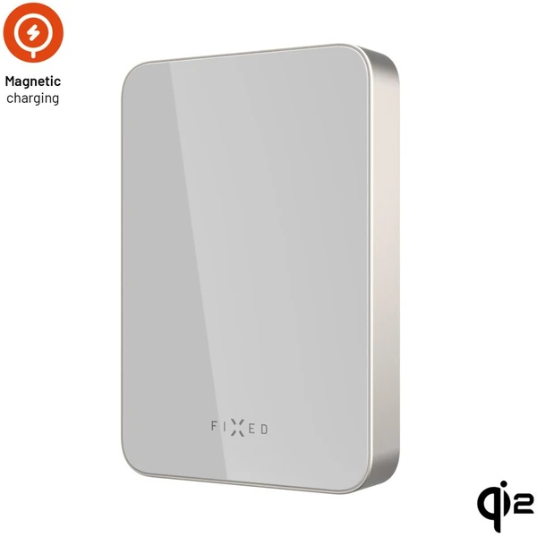 FIXED MagZen 10 Crystal MagSafe/Qi2 powerbanka, 10000mAh, titánová - Powerbanky - Hlavný obrázok