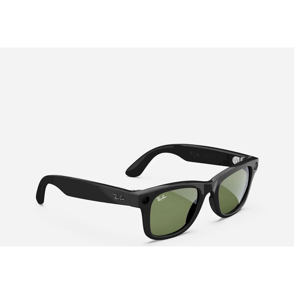 E-shop Meta RAY-BAN Wayfarer Gen1 (Štandardné) inteligentné lesklé okuliare (zelené šošovky) čierne (Ďalšia)