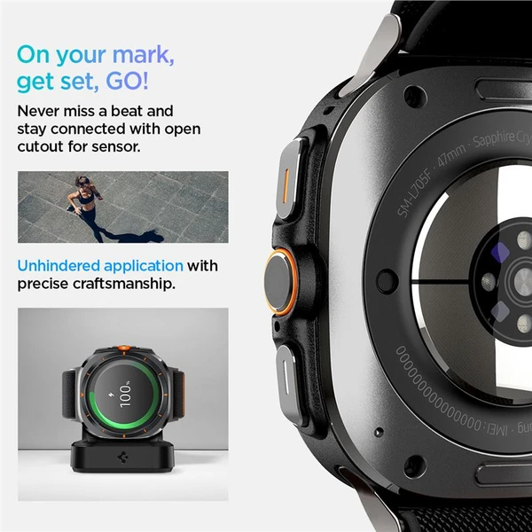 Spigen Lite Fit remienok Samsung Galaxy Watch Ultra čierny - Remienky - Obrázok 228425b28377455baa9da6371f5ac53b