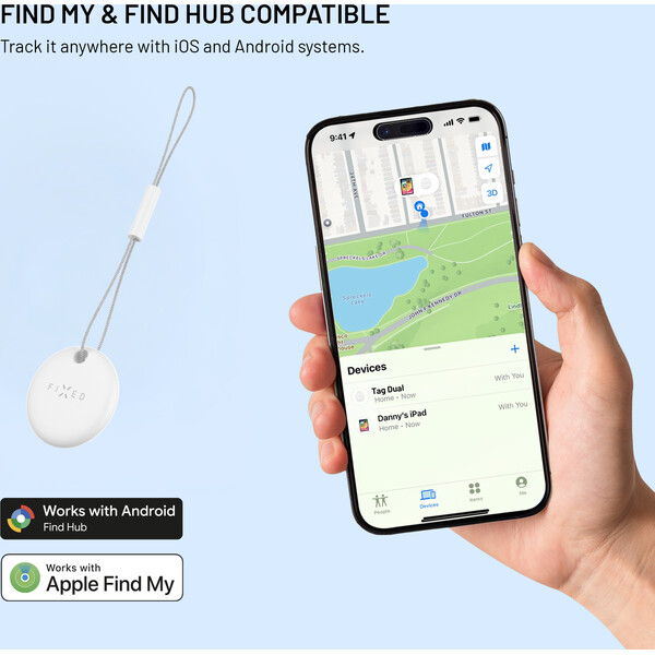 FIXED Tag Dual lokátor s podporou Find My a Find Hub bílý - Lokátory - Obrázok 228522965dbb46deb18b50cf7c8dbae7