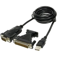 PremiumCord COM (DE-9)/USB-A kábel s LPT adaptérom 1,5m čierny - Káble a redukcie
