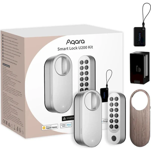 AQARA Smart Lock U200 Kit Revízia 2025 šikovný zámok strieborný - Inteligentné zámky - Hlavný obrázok