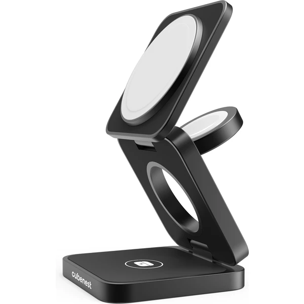 Cubenest S312 Pro 3v1 MagSafe bezdrôtová nabíjačka čierna - Nabíjačky - Obrázok 22J6000601