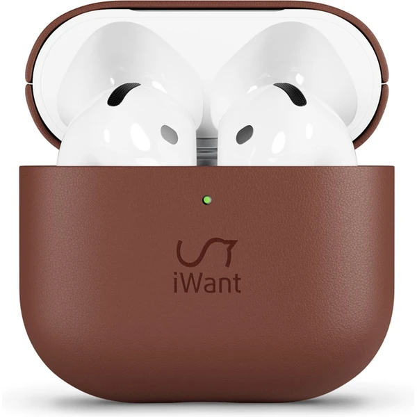 iWant kožené puzdro pre AirPods 4/4 (ANC) hnedé - Puzdra - Hlavný obrázok