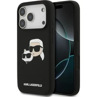 Karl Lagerfeld Liquid Silicone Double Heads MagSafe kryt iPhone 17 Pro čierny - Puzdra