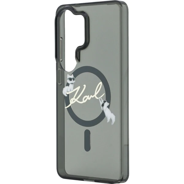 Karl Lagerfeld IML Choupette Karl Skript Logo Magnetický kryt Samsung Galaxy S26 Ultra čierny - Puzdra - Obrázok 2328a6d6f4b04b7a8973fd20fb5e90ba