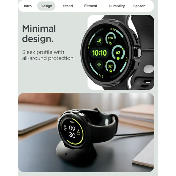 Spigen Liquid Air V2, matná čierna - Google Pixel Watch 5/4 45mm - Puzdra - Obrázok 232be85f8f7248379610bcfc4d6d4f03