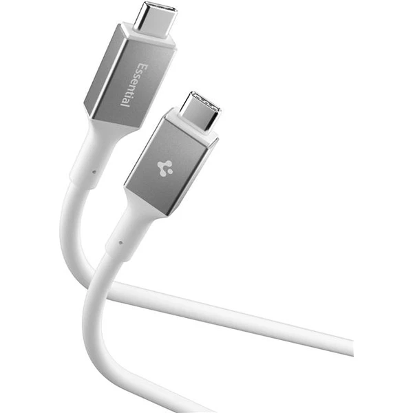 Spigen Essential USB-C/USB-C napájací kábel 240W 1,2m biely - Káble a redukcie - Hlavný obrázok