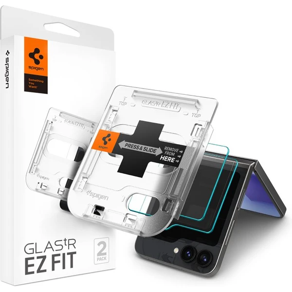 Spigen Glass TR EZ Fit Cover sklo Samsung Galaxy Flip6/Z Flip7 FE (2 ks) - Ochranné fólie a sklo - Hlavný obrázok