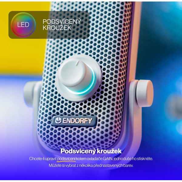 Endorfy Solum Voice S Onyx streamovací mikrofón biely - Mikrofóny - Obrázok 235B000J01
