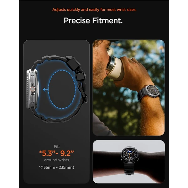 Spigen Silicone Band remienok Samsung Galaxy Watch8/Classic 46mm/44mm/40mm čierny - Remienky - Obrázok 238571046e804120a4a05ecec7f14faa