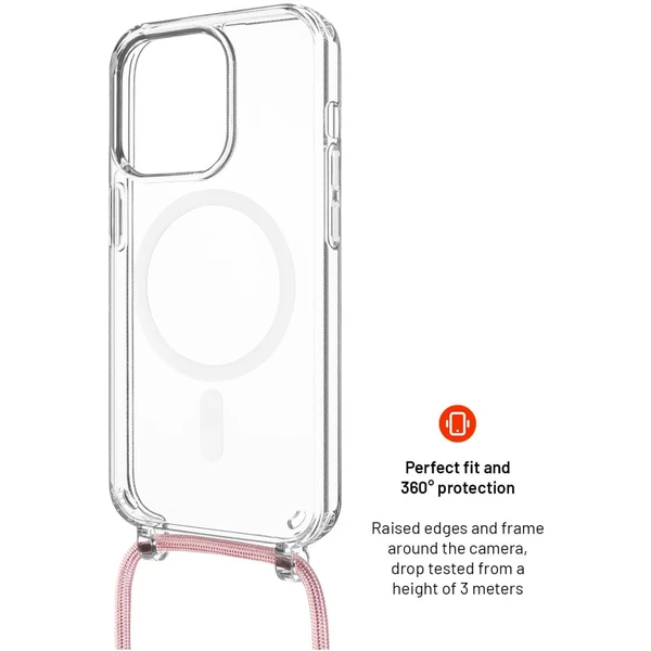 FIXED MagPure Neck kryt s ružovou šnúrkou na krk pre Apple iPhone 17e/16e - Puzdra - Obrázok 238ad684d0be4f56baec1b9243b0e7f7