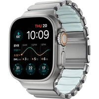 Náramok Nomad Stratos Band FKM Apple Watch 45/46/49mm Natural Titanium/Icy Blue - Remienky