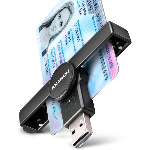 AXAGON CRE-SMPA USB-A PocketReader čítačka kontaktných kariet Smart card