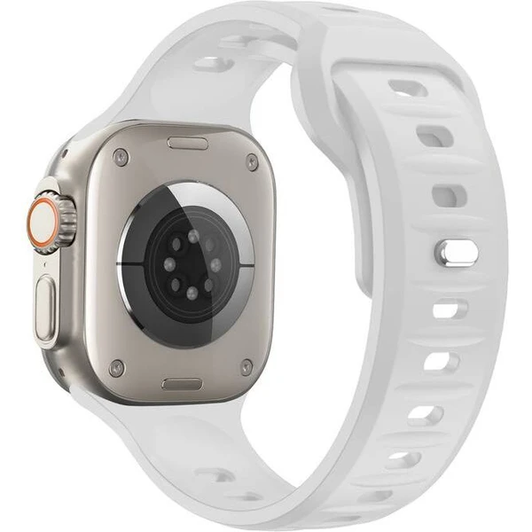 CubeNest Premium Silicon Band remienok Apple Watch 42-49 mm biely - Remienky - Obrázok 23UD000O01