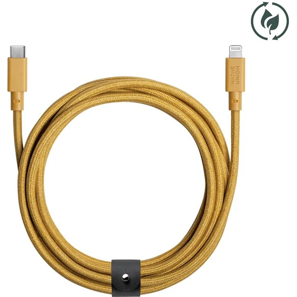 Native Union Belt Cable USB-C/Lightning napájací kábel 3m horčicový - Káble a redukcie - Obrázok 23V3000K01