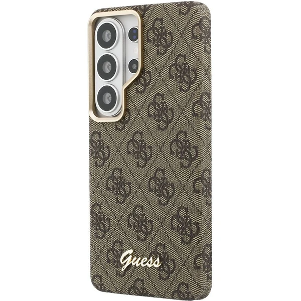 Guess PU 4G Skript Metal Logo Magnetický kryt Samsung Galaxy S26 Ultra hnedý - Puzdra - Obrázok 23bd0bd779a1420f84dc8ef0b0f9c625