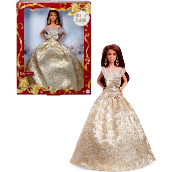 E-shop Vianočná bábika Mattel Barbie Signature 2025 Holiday - Rusovláska