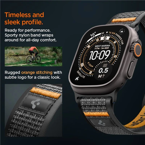 Spigen Athlex Air 2 Active remienok Apple Watch 49/46/45/44mm čierny/oranžový - Remienky - Obrázok 240f3439388b4e1d9b2e30736b81dbea