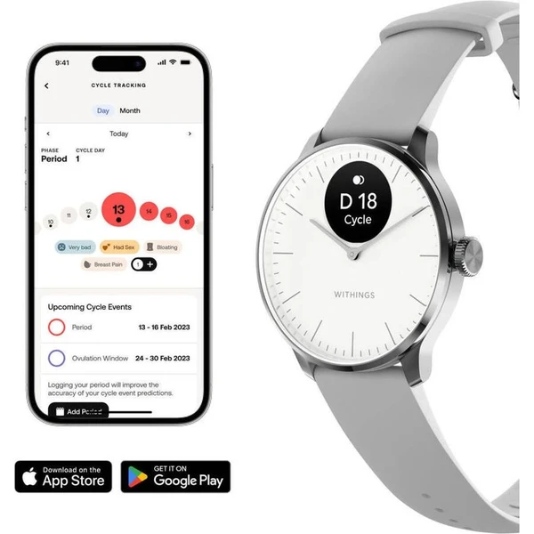Withings ScanWatch Light 37mm biele - Inteligentné hodinky - Obrázok 24E7000701