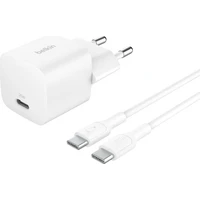 Belkin BOOST CHARGE ™ 25W USB-C Power Delivery PPS nabíjačka, 1m USB-C/USB-C kábel biela - Nabíjačky