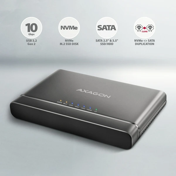AXAGON ADSA-CC USB-C NVMe M.2 SSD 2.5'/3.5 SSD/HDD adaptér - Externé boxy - Obrázok 24P0000K01