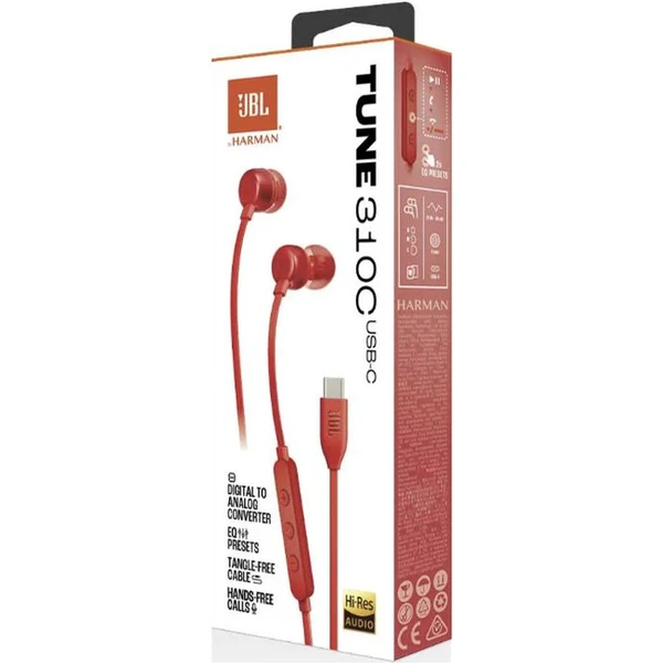 JBL Tune 310C slúchadlá červená - Slúchadlá - Obrázok 24S6000P01
