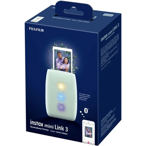 Fujifilm Instax Mini Link 3 tlačiareň Sage Green EX D - Tlačiarne - Obrázok 24U8000K01