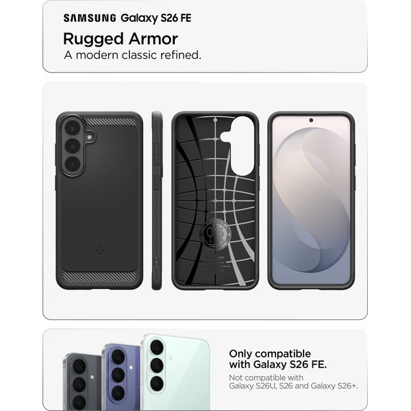 Spigen Rugged Armor kryt Samsung Galaxy S26 FE matná čierna - Puzdra - Obrázok 24bcb2f1350945f598b8a9b74caa2a5d