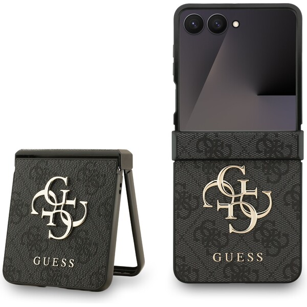 E-shop Guess PU 4G Metal Logo kryt Samsung Galaxy Z Flip 7 sivý